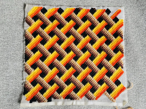 Vintage bargello needlepoint - vintage,