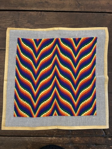 Vintage bargello needlepoint - vintage,